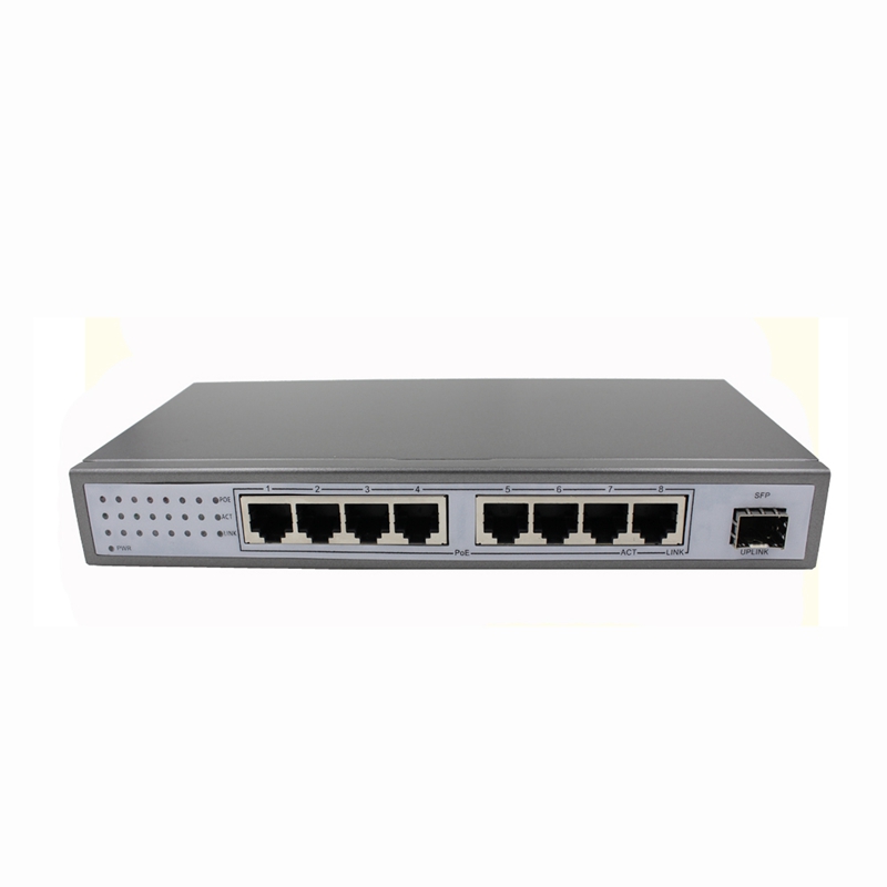 TVG801S-- 8 10/100/1000 PoE ports with 1 Gigabit SFP uplink